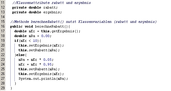 Methode Rabatt OrderManager